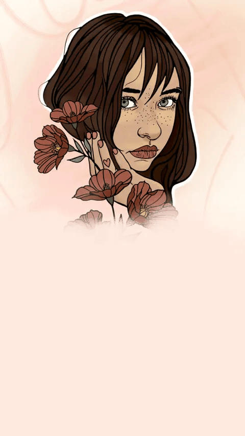 A half-formed coloring page shows the color palette capabilities of the app.