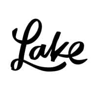 The word Lake in black script forms the logo