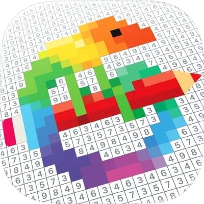 A rainbow pixelated chameleon forms the logo
