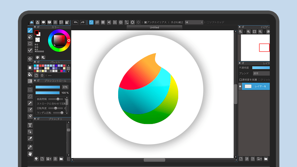 MediBang Paint interface showing digital drawing tools and layered canvas workspace.
