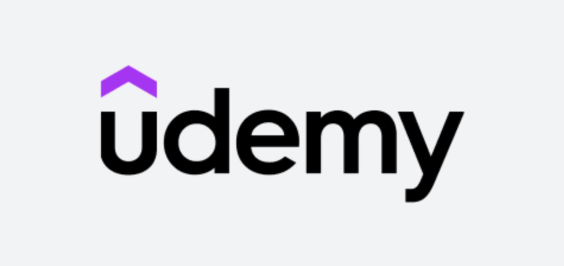 Black font with a purple accent over the U forms the logo