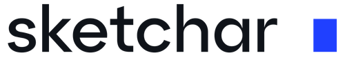 Sketchar drawing app logo text