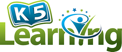 K5 Learning logo with an open book and student figure.