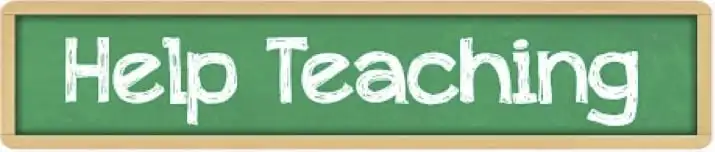 Help Teaching logo displayed in white text on a green chalkboard.