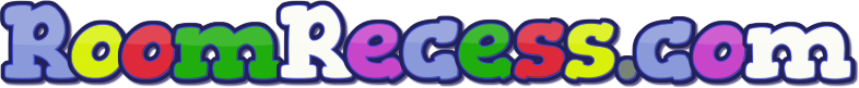 Room Recess logo, name of company in various colors