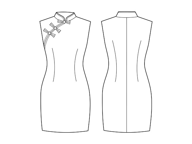 Asian Traditional Clothing Coloring Page