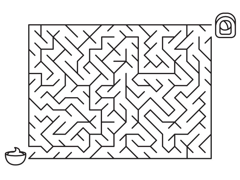 Sushi Maze Coloring Page