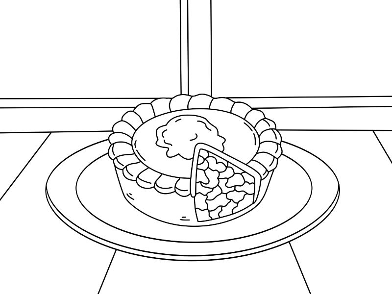 Meat Pie Coloring Page