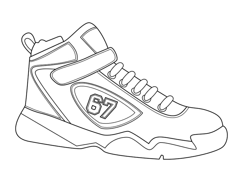 67 Shoes Coloring Page