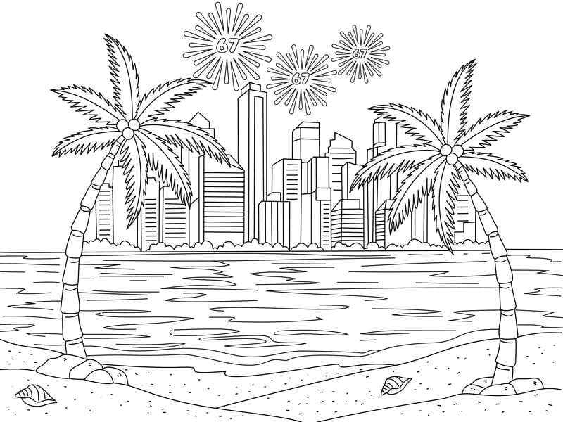 67 City Coloring Page