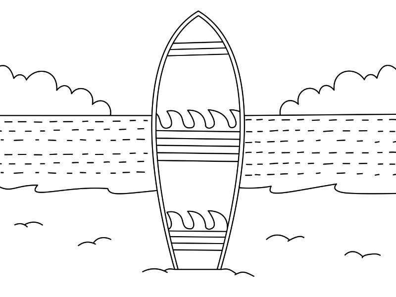 Surfboard Coloring Page