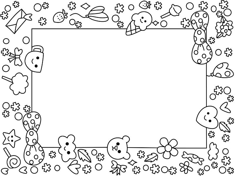 KPOP Photo Frames Coloring Page