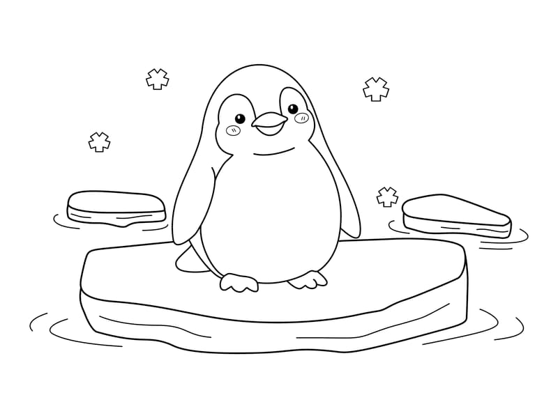 Penguin Coloring Page