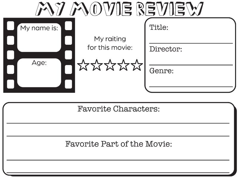 All About Film Coloring Page