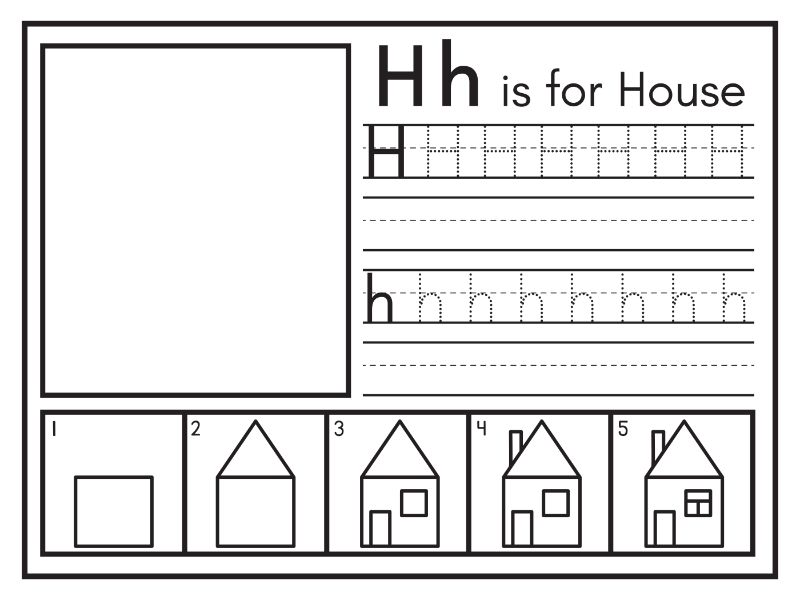 H Coloring Page
