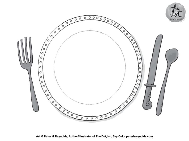 Plate Coloring Page