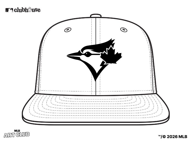 Toronto Blue Jays Hat Coloring Page