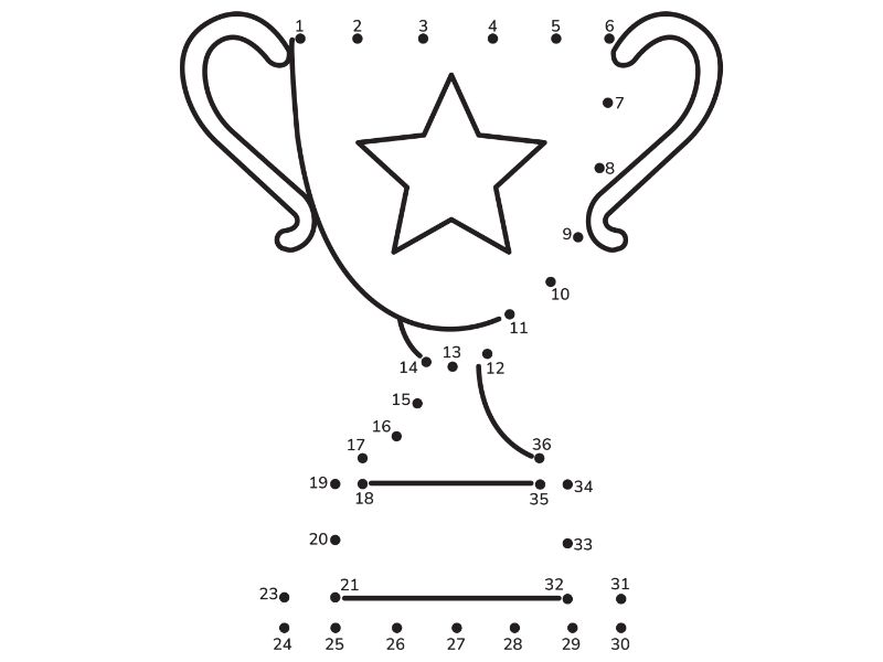 Soccer Connect Dots Coloring Page