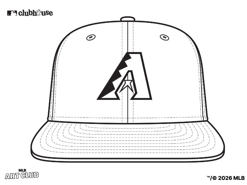 Arizona Diamondbacks Hat Coloring Page