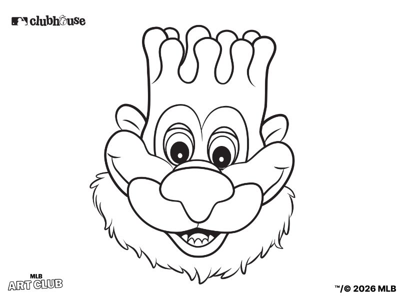 Kansas City Royals Sluggerrr Coloring Page