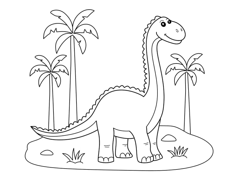 Diplodocus Coloring Page