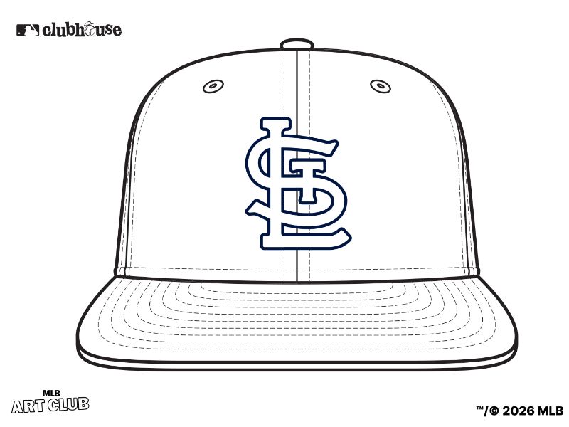 St. Louis Cardinals Hat Coloring Page