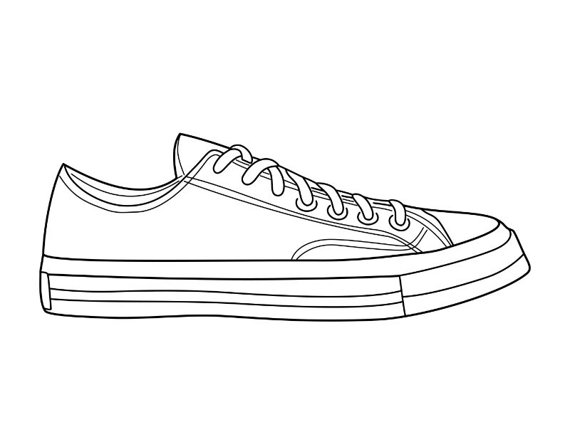 Sneakers Coloring Page