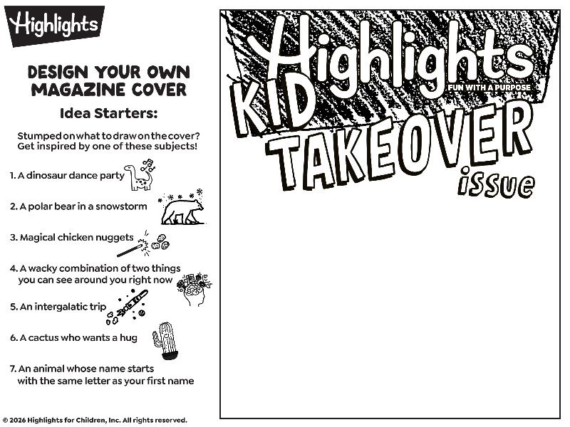 Highlights Magazine Takeover Coloring Page