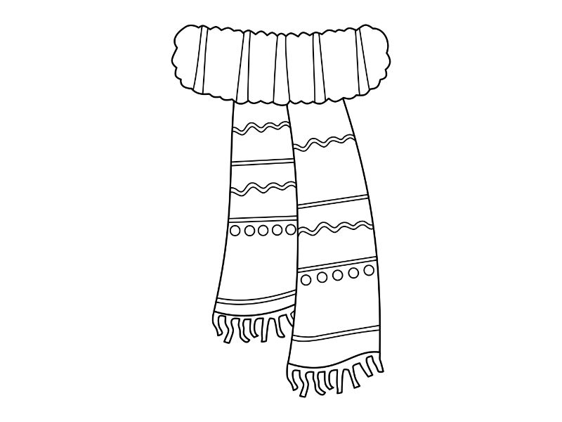 Scarf Coloring Page