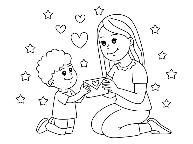 Mother's Day Coloring Page