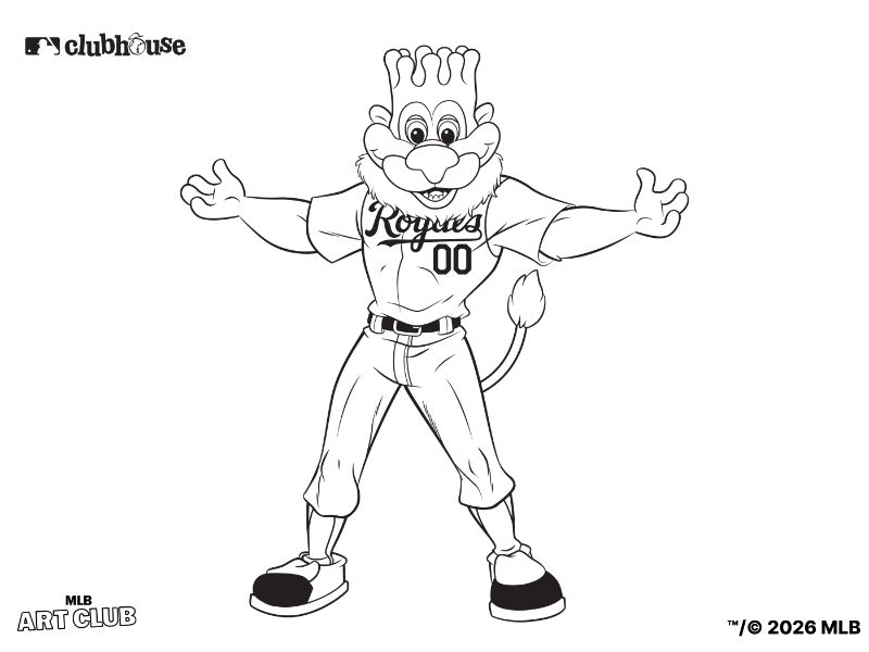Kansas City Royals Sluggerrr Coloring Page