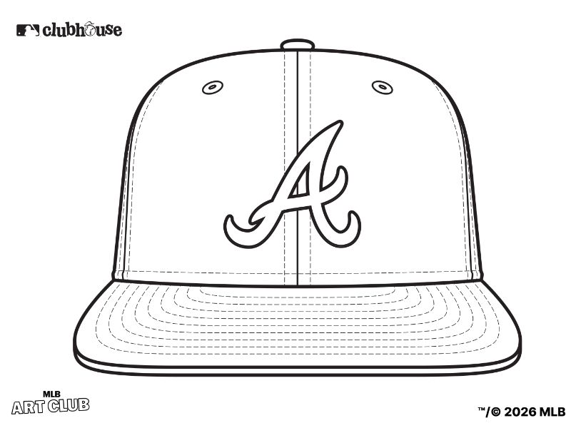 Atlanta Braves Hat Coloring Page
