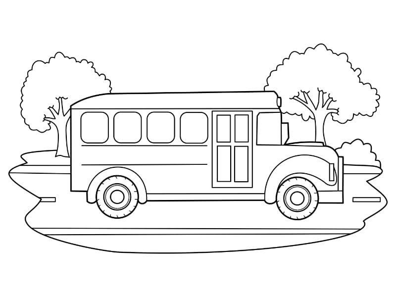 Schoolbus Coloring Page