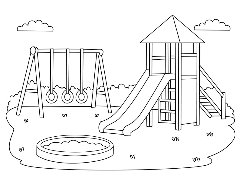 Playground Coloring Page
