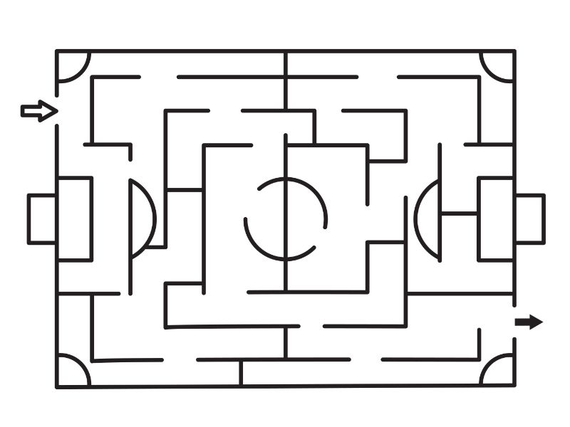 Soccer Maze Coloring Page
