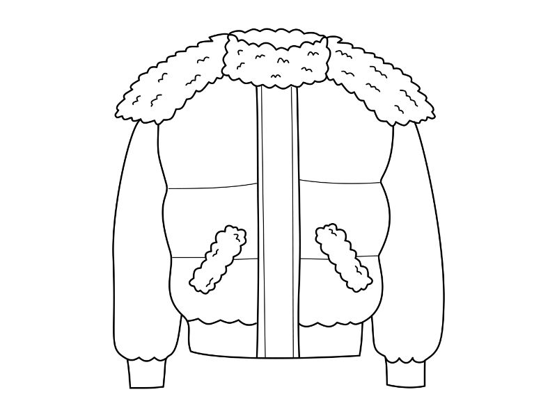 Winter Jacket Coloring Page