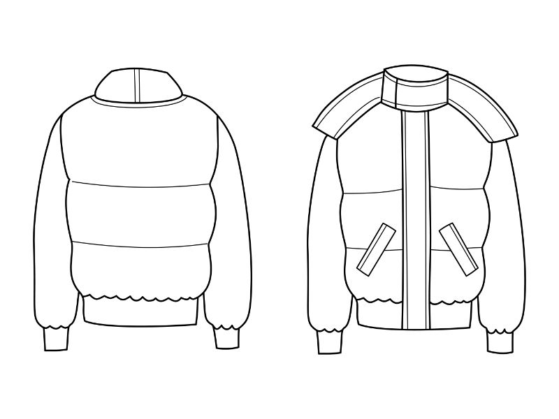 Puffy Jacket Coloring Page