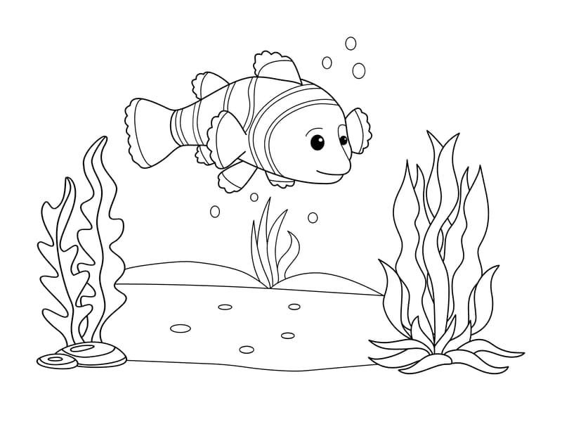 Clownfish Coloring Page