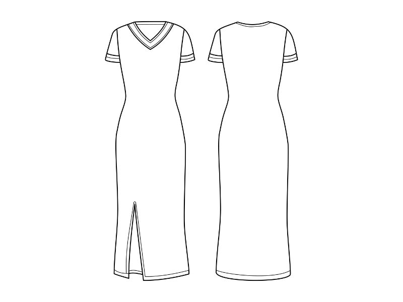 Short Sleeve Dress Coloring Page