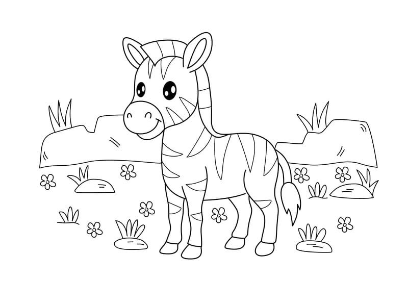 Zebra Coloring Page