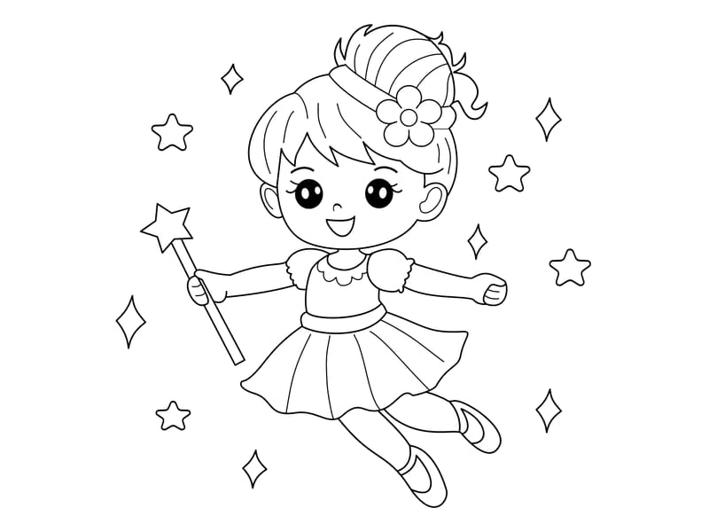 Fairy Coloring Page
