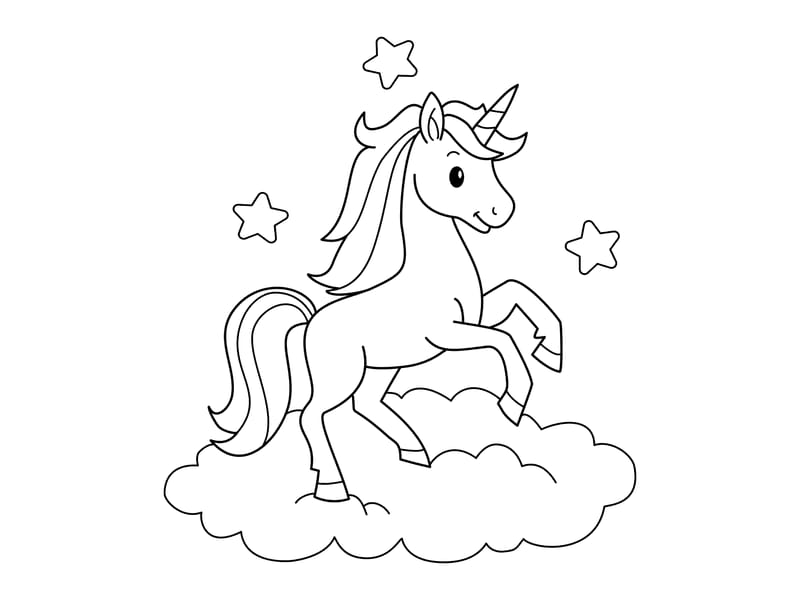 Unicorn Coloring Page