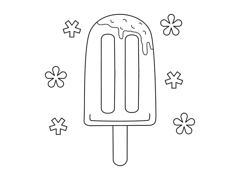 Popsicle Coloring Page