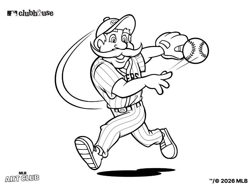 Milwaukee Brewers Bernie Brewer Coloring Page