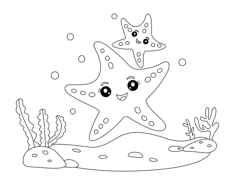 Starfish Coloring Page