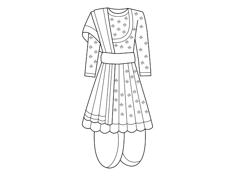 Male Indian Traditional Dress Coloring Page