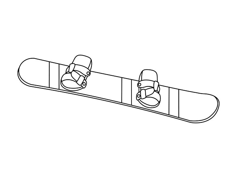 Snowboard Coloring Page