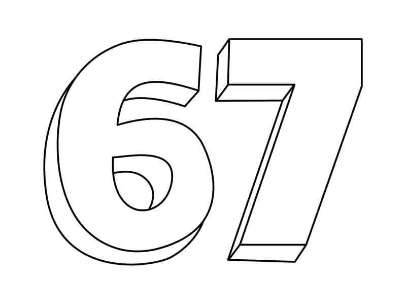 67 Block Coloring Page