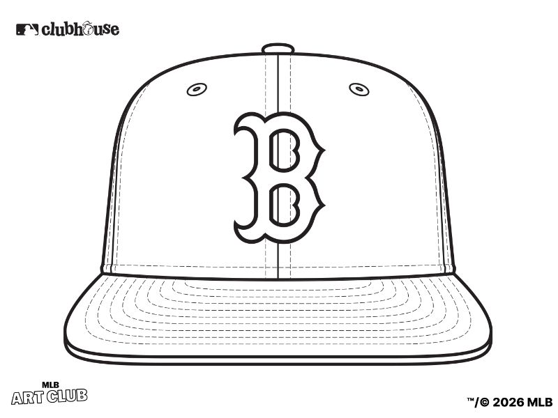 Boston Red Sox Hat Coloring Page