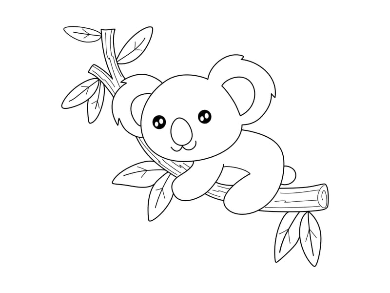 Koala Coloring Page